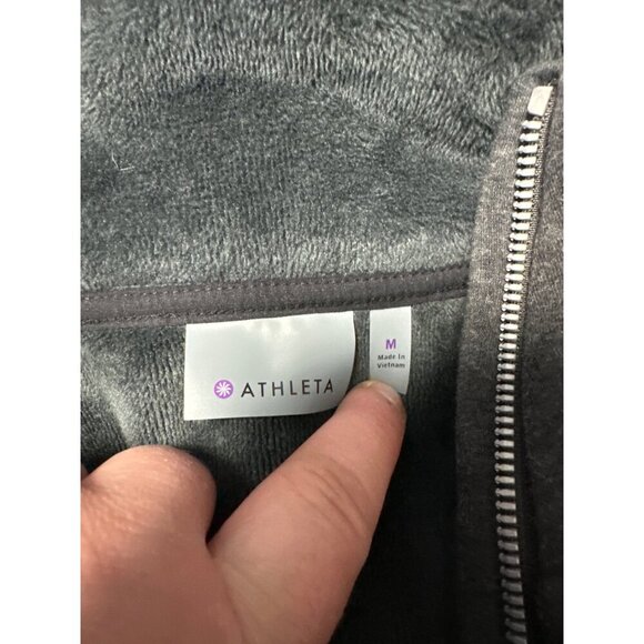 ATHLETA Cozy Karma Asymmetric Pullover Fleece Surplice Athlesure Size M - Picture 6 of 9